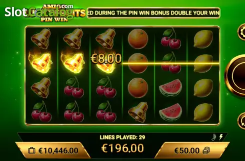Bildschirm3. Amigo Lucky Fruits Pin Win slot