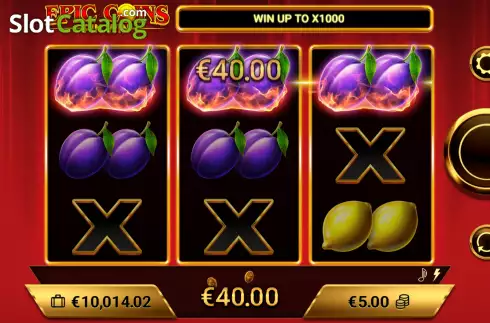 Win screen. Epic Coins slot
