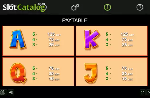 Paytable screen 2. Richness Factory slot