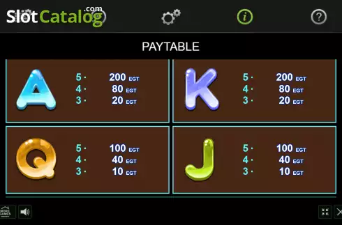 Paytable screen 2. Drops of Water slot