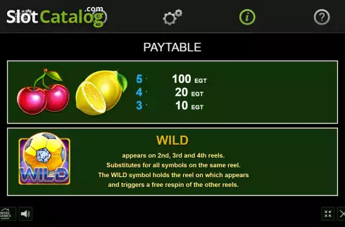 Paytable screen 3. Diamond Plus World Cup Edition slot