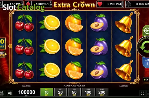Game screen. Extra Crown slot