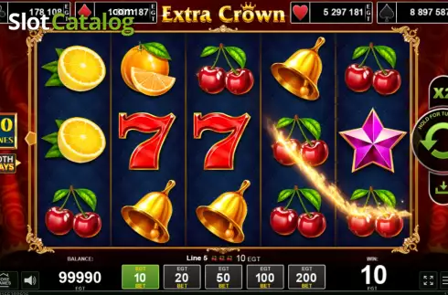 Win screen. Extra Crown slot