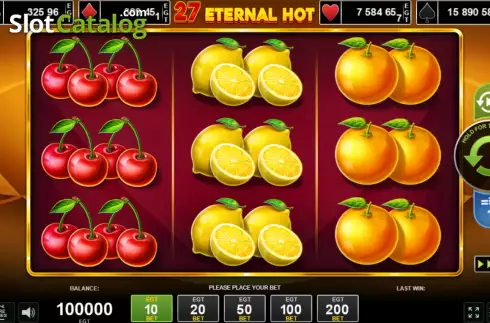Game screen. 27 Eternal Hot slot