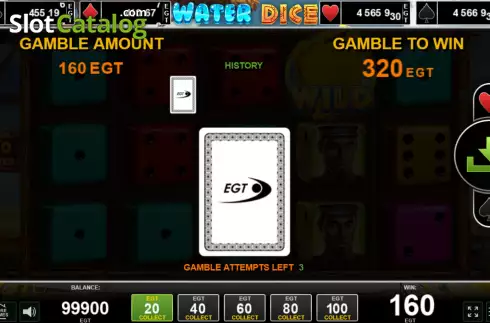 Risk  Game screen. Water Dice slot