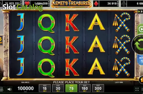 Game screen. Kemet’s Treasures slot