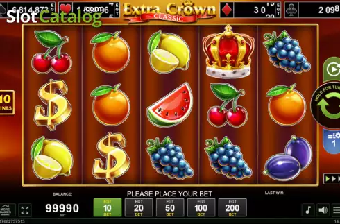 Ecran2. Extra Crown Classic slot
