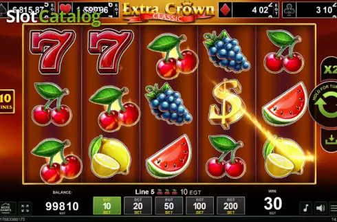 Ecran3. Extra Crown Classic slot