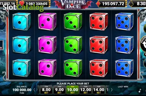 Ekran2. Vampire Dice yuvası