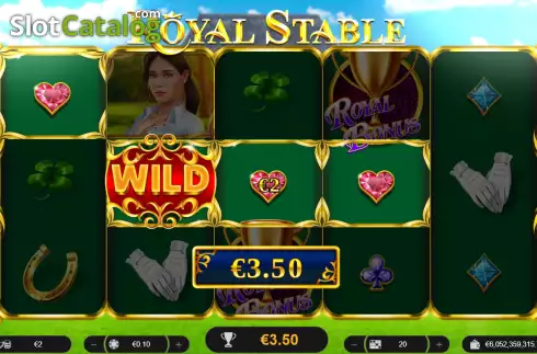Win screen. Royal Stables slot