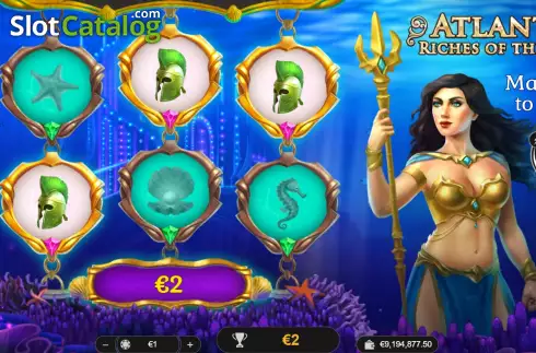 Win screen. Atlantis Riches of The Deep slot