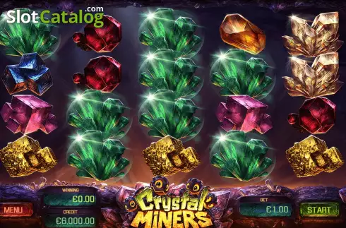 Game Screen. Crystal Miners slot