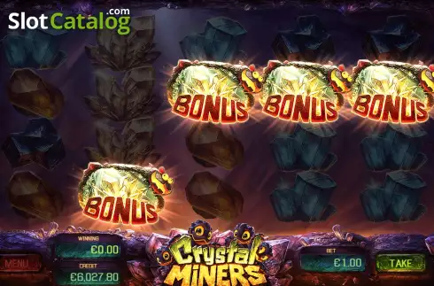 Free Spins Win Screen. Crystal Miners slot