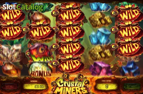 Free Spins Gameplay Screen 2. Crystal Miners slot