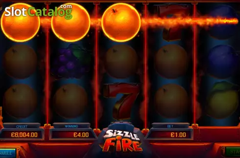 Win Screen 3. Sizzle Fire slot