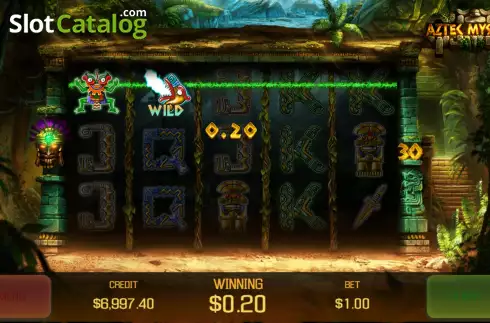 Win screen. Aztec Mystery (Apollo Games) slot