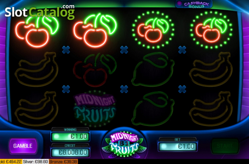 Win screen 2. Midnight Fruits slot
