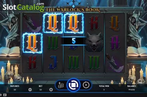 Win screen 3. The Warlock's Book slot