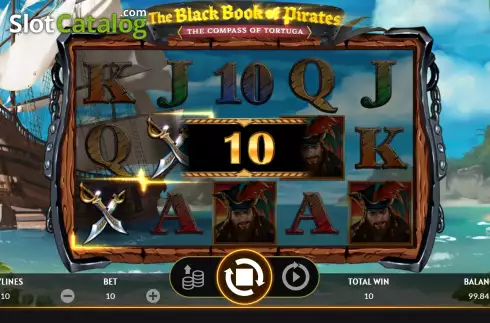 Win screen 2. The Black Book of Pirates slot