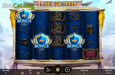 Free Spins Win Screen. The Griffin - Guardian of the Hidden Treasure slot