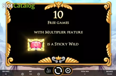 Free Spins Win Screen 2. The Griffin - Guardian of the Hidden Treasure slot