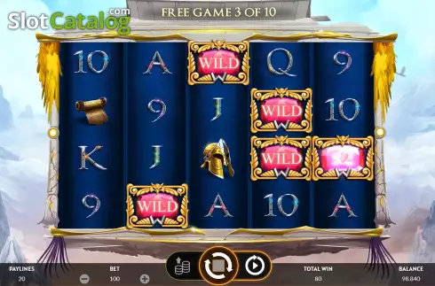 Free Spins Win Screen 3. The Griffin - Guardian of the Hidden Treasure slot