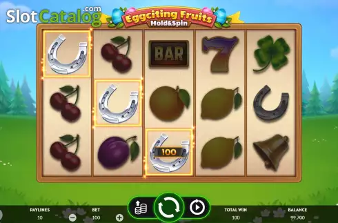 Schermo4. Eggciting Fruits - Hold and Spin slot