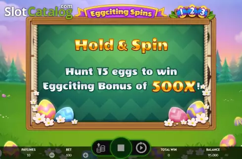 Bildschirm8. Eggciting Fruits - Hold and Spin slot