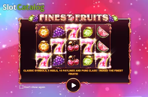 Start Screen. Finest Fruits slot