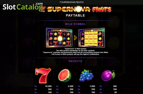 Écran9. 7 Supernova Fruits Machine à sous