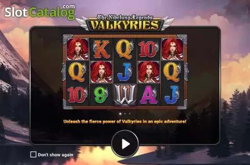 Start Screen. Valkyries - The Nibelung Legends slot