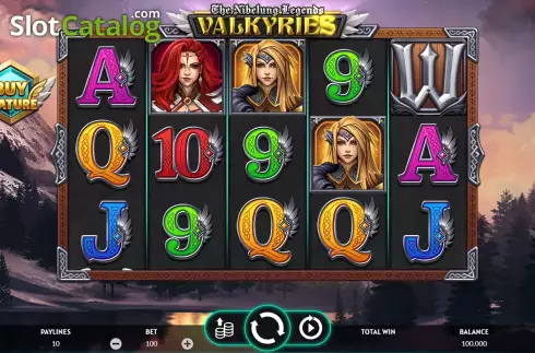 Game Screen. Valkyries - The Nibelung Legends slot
