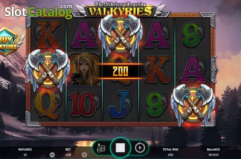 Free Spins Win Screen. Valkyries - The Nibelung Legends slot