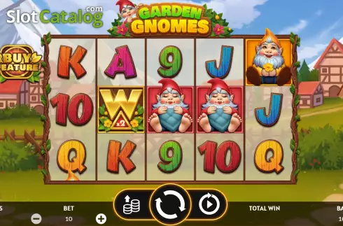 Game screen. Garden Gnomes slot