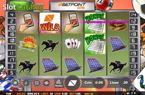 Win screen. Betpoint Spin slot