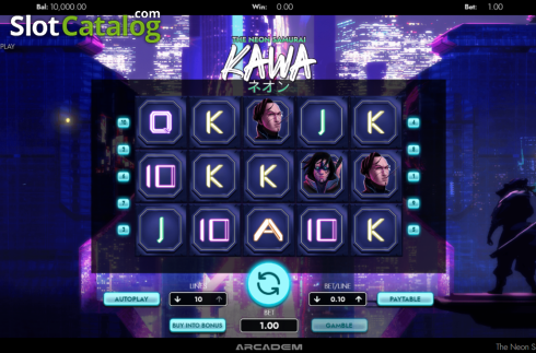 Bildschirm2. Kawa The Neon Samurai slot