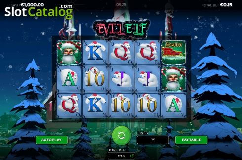 Game screen. Evil Elf slot