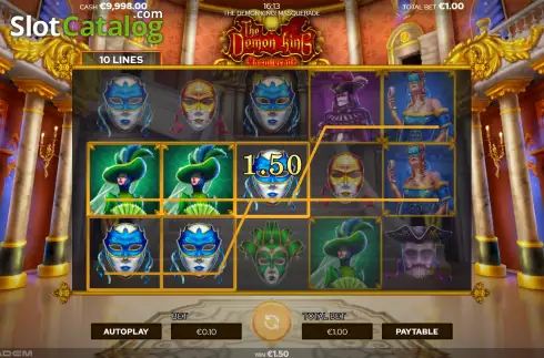 Win screen. The Demon King’s: Masquerade slot