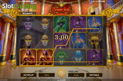 Win screen 2. The Demon King’s: Masquerade slot