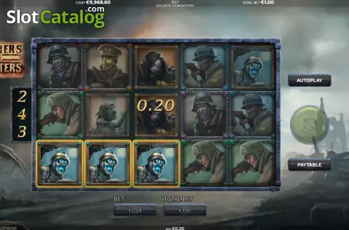Bildschirm3. Soldiers vs Monsters slot
