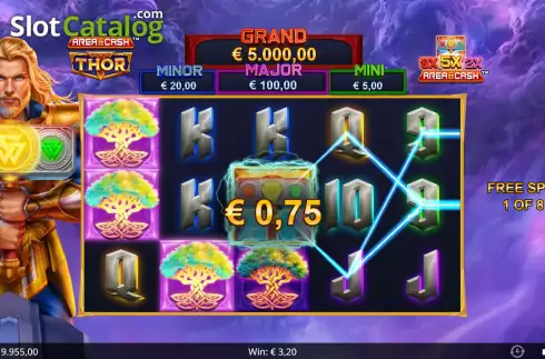 Free Spins Win Screen 2. Area Cash Thor slot