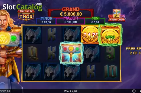 Free Spins Win Screen 3. Area Cash Thor slot
