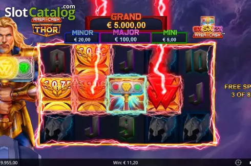 Free Spins Win Screen 4. Area Cash Thor slot