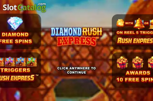 Start Screen. Diamond Rush Express slot