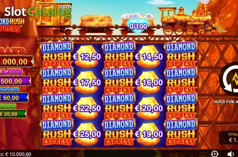 Game Screen. Diamond Rush Express slot