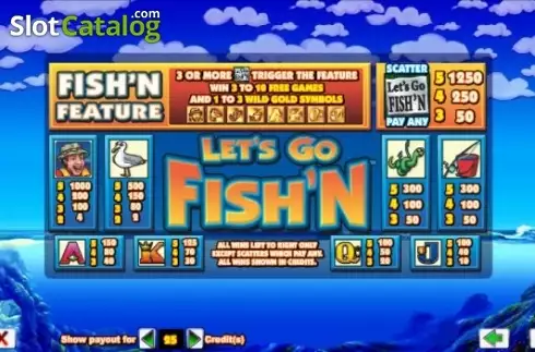 Schermo2. Let's Go Fish'n slot