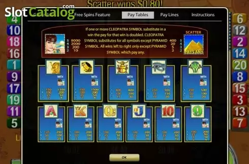 Screen2. Queen Of The Nile slot