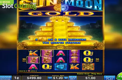 Win screen. Sun & Moon Gold slot