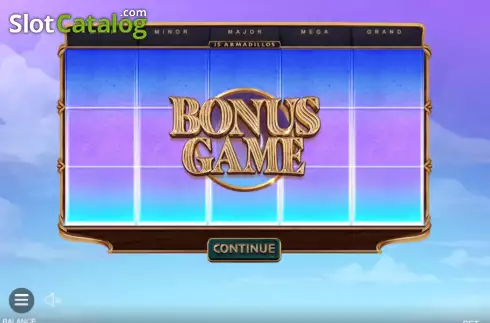 Bonus Game Win Screen. 15 Armadillos slot