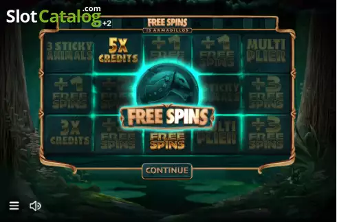 Free Spins Win Screen. 15 Armadillos slot